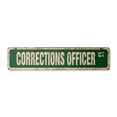 thumbnail image 1 of CORRECTIONS OFFICER Vintage Plastic Street Sign jail guard inmate jailer prison | Indoor/Outdoor |  30" Wide, 1 of 4