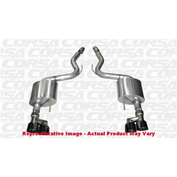 CORSA Performance Axle Back Exhaust 14334BLK Black Fits:FORD 2015 - 2016 MUSTAN