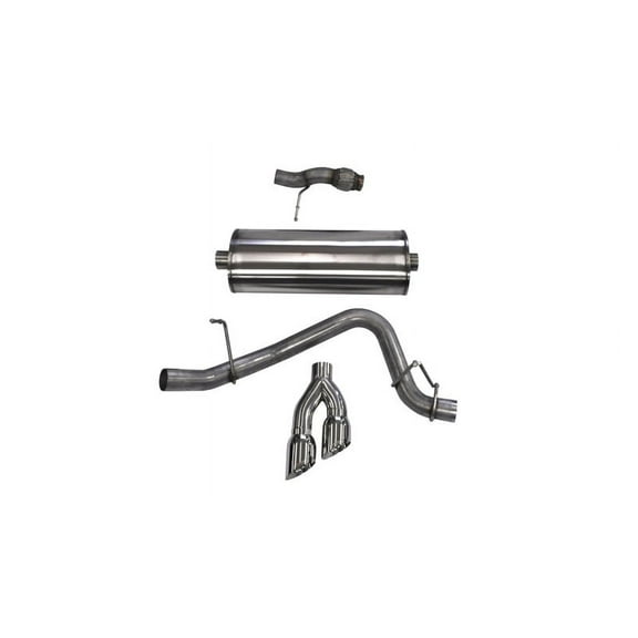 CORSA Performance Chambered Vehicle Mufflers with Cat Back Exhaust, Stainless Steel, 53 oz