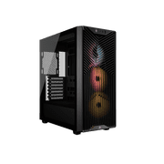 The CORSAIR 3200D RS ARGB is a spacious y-loaded mid-tower chassis with 3x RS120 ARGB fans and useful DIY features for an easy build with powerful cooling. Black.