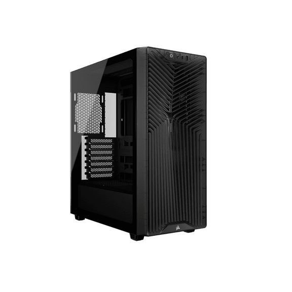 CORSAIR 3200D RS Mid-Tower PC Case - Supports a 360mm radiator - ASUS BTF, MSI Project Zero, and Gigabyte Project Stealth Compatible - Angled bottom fan mount for GPU cooling - Smoke