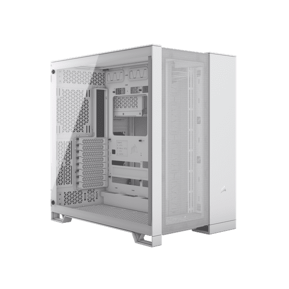 CORSAIR 6500D AIRFLOW Mid-Tower ATX Dual Chamber PC Case * Tempered Glass * Reverse Connection Motherboard Compatible * No Fans Included * White