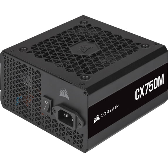 Corsair CX-M Series CX750M - 750 Watt 80 PLUS Bronze Semi Modular ATX PSU - Internal, ATX - 120 V AC, 230 V AC Input - 5 V DC, 3.3 V DC, 12 V DC, -12 V DC Output - 750 W - 1 +12V Rails - 1 Fan(s) -...