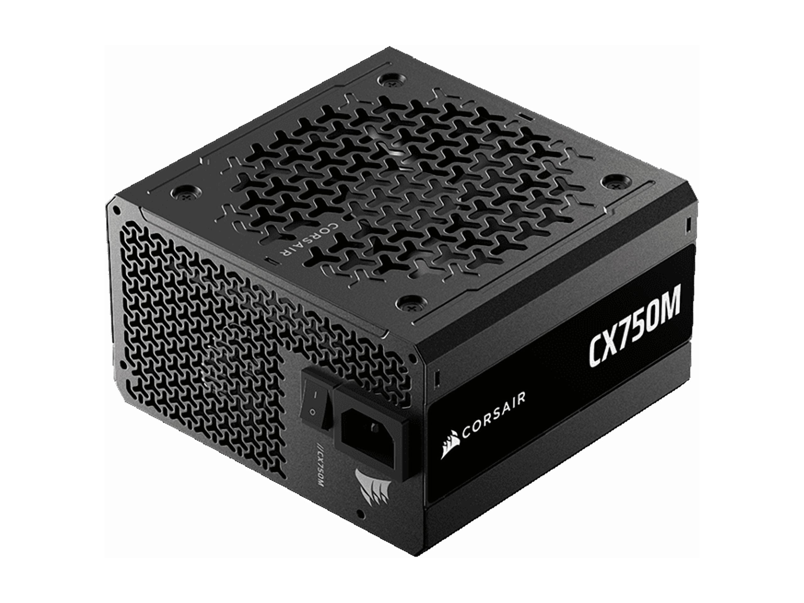 CORSAIR CX750M (2025) Semi Modular ATX 3.1 PCIe 5.1 Low-Noise 750W Power Supply with 12V-2x6 Cable – Cybenetics Bronze Efficiency, LLC Topology, 105°C Capacitors – Black