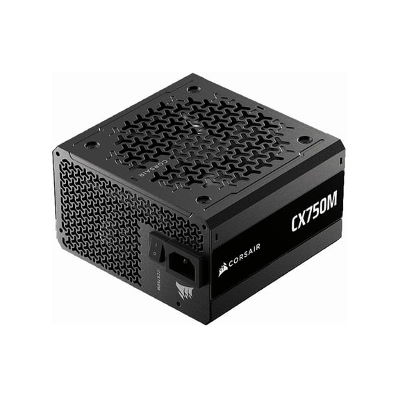 CORSAIR CX750M (2025) Semi Modular ATX 3.1 PCIe 5.1 Low-Noise 750W Power Supply with 12V-2x6 Cable – Cybenetics Bronze Efficiency, LLC Topology, 105°C Capacitors – Black