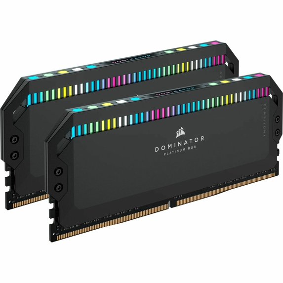 Corsair Dominator Platinum RGB 64GB (2x32GB) DDR5 DRAM 6400MT/s C32 Memory Kit, Black