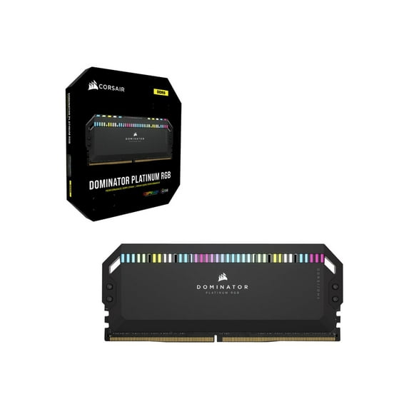 CORSAIR Dominator Platinum RGB - DDR5 - kit - 32 GB: 2 x 16 GB - DIMM 288-pin - 5200 MT/s / PC5-41600 - CL40 - 1.25 V - unbuffered - non-ECC - black