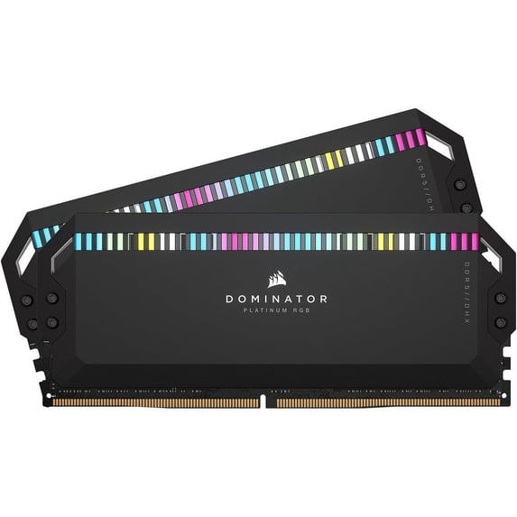 Corsair Dominator Platinum RGB 32GB (2x16GB) DDR5 DRAM 5600MHz C36 Memory Kit, Black