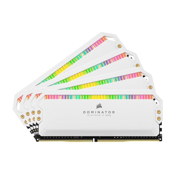 CORSAIR Dominator Platinum RGB 32GB (4 x 8GB) 288-Pin PC RAM DDR4 3200 (PC4 25600) Desktop Memory Model CMT32GX4M4C3200C16W
