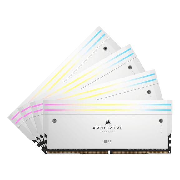 CORSAIR Dominator Titanium 64GB (4 x 16GB) DDR5 6400 (PC5 51200) Desktop Memory Model CMP64GX5M4B6400C32W