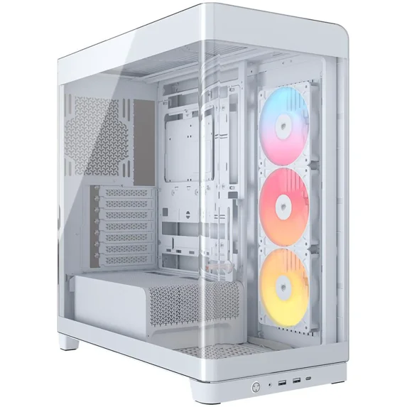 CORSAIR FRAME 4500X RS-R ARGB Panoramic Glass Mid-Tower PC Case – Panoramic Glass Exterior – InfiniRail Fan Mounting System – Fits Dual 360mm Radiators – ASUS BTF, MSI Project Zero