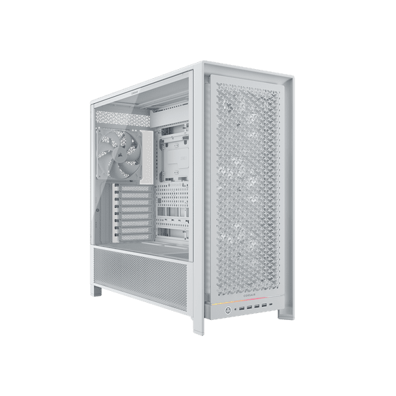CORSAIR FRAME 5000D RS Modular High Airflow Mid-Tower PC Case, White – Fully Customizable Design – InfiniRail™ Fan Mounting System – Fits Multiple 360mm Radiators or a 420mm Radiator – Reverse Mother