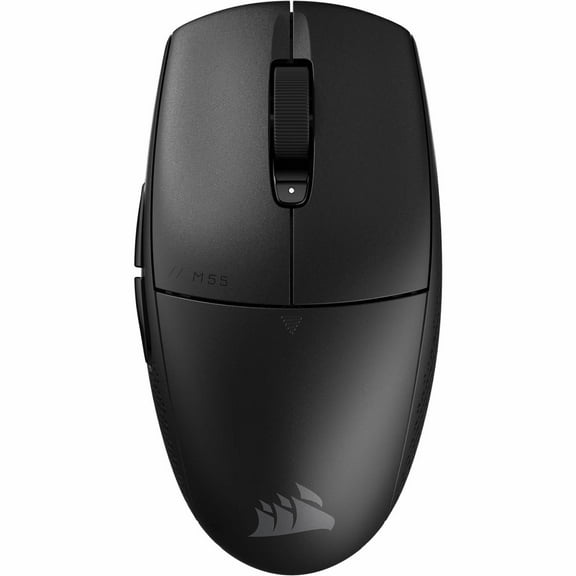 Corsair M55 Wireless Gaming Mouse - Laser/Optical - Wireless - Bluetooth/Radio Frequency - 2.40 GHz - Black - 24000 dpi - 6 Programmable Button(s) - Symmetrical - 1 x AA Battery Supported