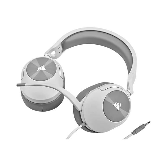 CORSAIR HS55 STEREO Gaming Headset, White - PC, Mac, PS5/PS4, Xbox Series X | S, Nintendo Switch, and mobile  devices via a 3.5mm connector, with an included Y-cable adapter