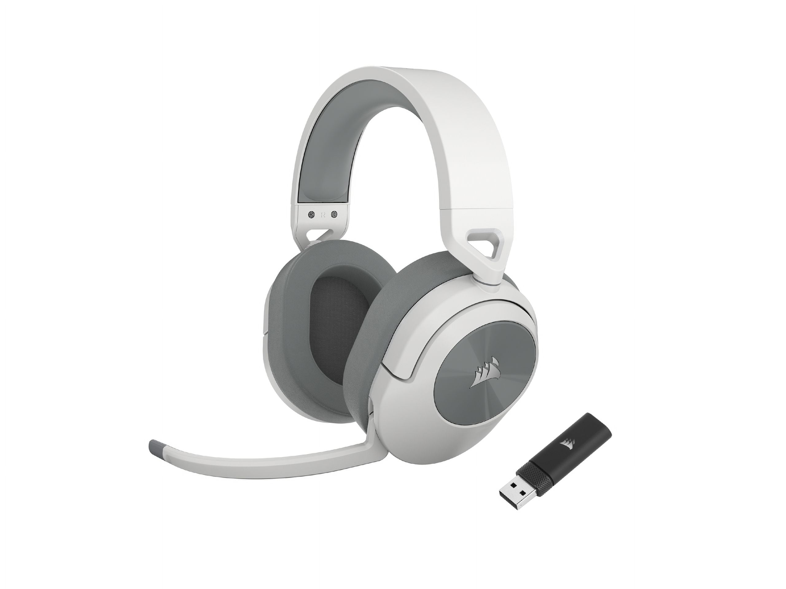 CORSAIR HS55 WIRELESS Gaming Headset, Lightweight, Bluetooth - Dolby 7.1 Surround Sound - iCUE Compatible - PC, MAC, PlayStation, Mobile - White