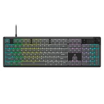 CORSAIR K55 CORE RGB Gaming Keyboard - Ten-Zone RGB - Four Dedicated Media Keys - Quiet, Responsive Switches - 300ml Spill Resistance - 104 Keys - CORSAIR iCUE - Gray