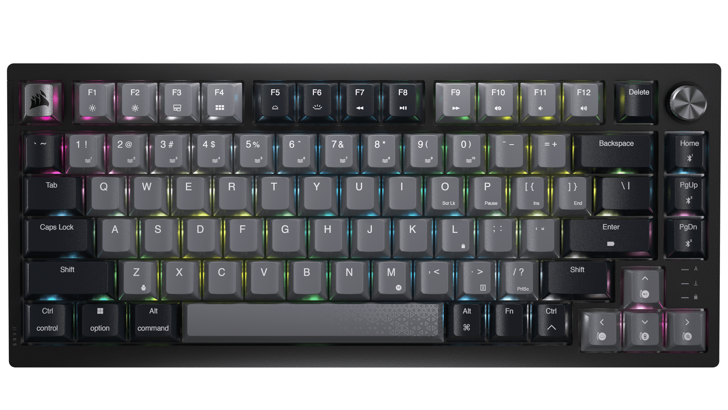CORSAIR K65 PLUS WIRELESS 75% RGB Hot-Swappable Mechanical Gaming Keyboard - Pre-Lubricated CORSAIR MLX Fusion tactile Switches - 2.4GHz Wireless - Bluetooth