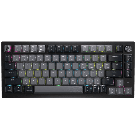 CORSAIR K65 PLUS WIRELESS 75% RGB Hot-Swappable Mechanical Gaming Keyboard - Pre-Lubricated CORSAIR MLX Fusion tactile Switches - 2.4GHz Wireless - Bluetooth®