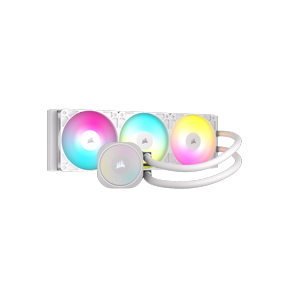 CORSAIR NAUTILUS 360 RS ARGB Liquid CPU Cooler White RS120 ARGB Fans Fits Intel LGA 1851, AMD AM5/AM4 Simple Daisy-Chain Connections - Direct Motherboard Connection