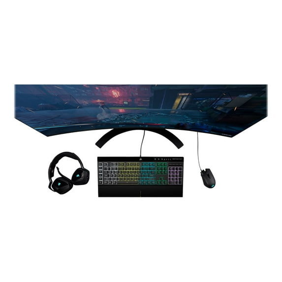 CORSAIR PRO GAMING BUNDLE - Keyboard and mouse set - backlit - USB - US International