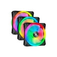 thumbnail image 1 of CORSAIR QL Series, iCUE QL120 RGB, 120mm RGB LED Fan, Triple Pack with Lighting Node CORE, CO-9050098-WW, 1 of 14