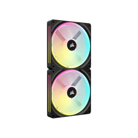CORSAIR - iCUE LINK QX140 RGB 140mm PWM Computer Case Fan with iCUE LINK System Hub Kit (2-pack) - Black