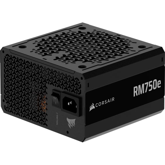 CORSAIR RM750e ATX 3.1 PCIe 5.1 Ready Fully Modular 750W Power Supply 12V-2x6 Cable Included, Cybenetics Gold Efficiency, 105C-Rated Capacitors, Modern Standby Mode Black