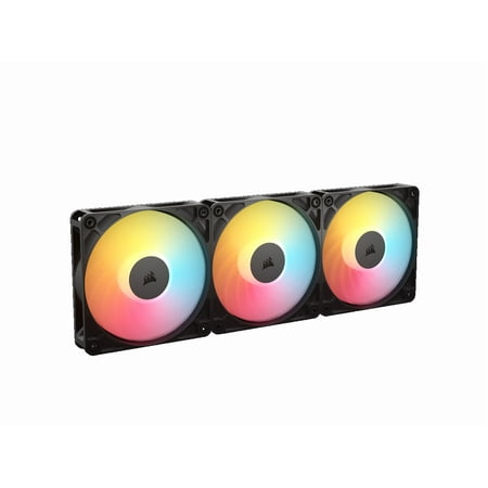 CORSAIR - RS120-R ARGB 120mm PWM Reverse Case Fans Triple Pack - Black