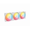 thumbnail image 1 of CORSAIR RS120-R ARGB 120mm PWM Reverse Fans Triple Pack – White – Reverse  Fan Blade – Eight Vibrant RGB LEDs – Magnetic Dome Bearing – Daisy-Chain 4-Pin  PWM and +5V ARGB Connections, 1 of 7