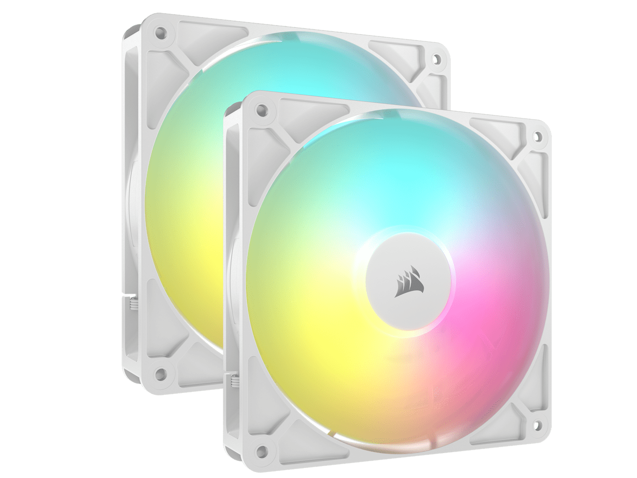CORSAIR RS140 ARGB PWM 140mm Fans Dual Pack White Simplified