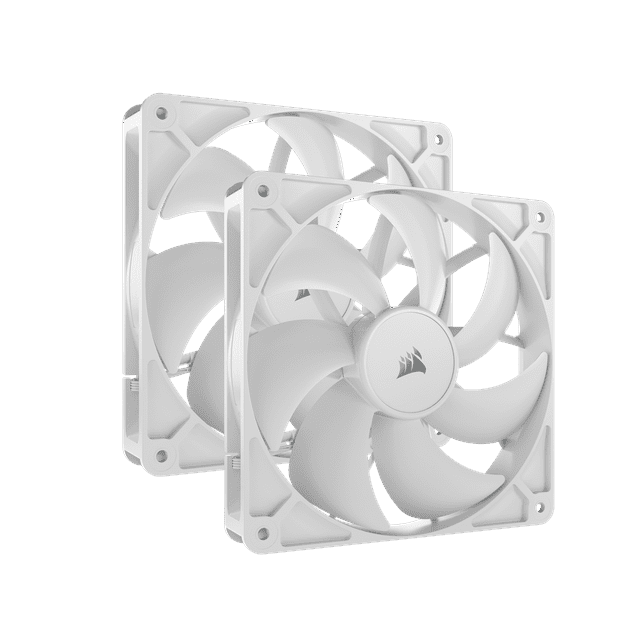 CORSAIR RS140 PWM 140mm Fans Dual Pack White Simplified Control