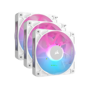 CORSAIR RX RGB Series, iCUE LINK RX120 RGB White, 120mm Fan, Triple Pack