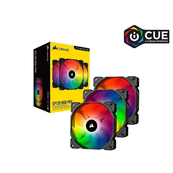 iCUE SP120 RGB PRO Performance 120mm Triple Fan Kit with Lighting Node CORE - CO-9050094-WW