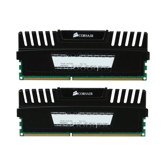 corsair cmz16gx3m2a1600c10 vengeance 16gb (2x8gb) ddr3 1600 mhz (pc3 12800) desktop memory 1.5v