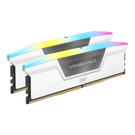 CORSAIR Vengeance RGB 32GB (2 x 16GB) 288-Pin PC RAM DDR5 5600 (PC5 44800) Desktop Memory Model CMH32GX5M2B5600C40W
