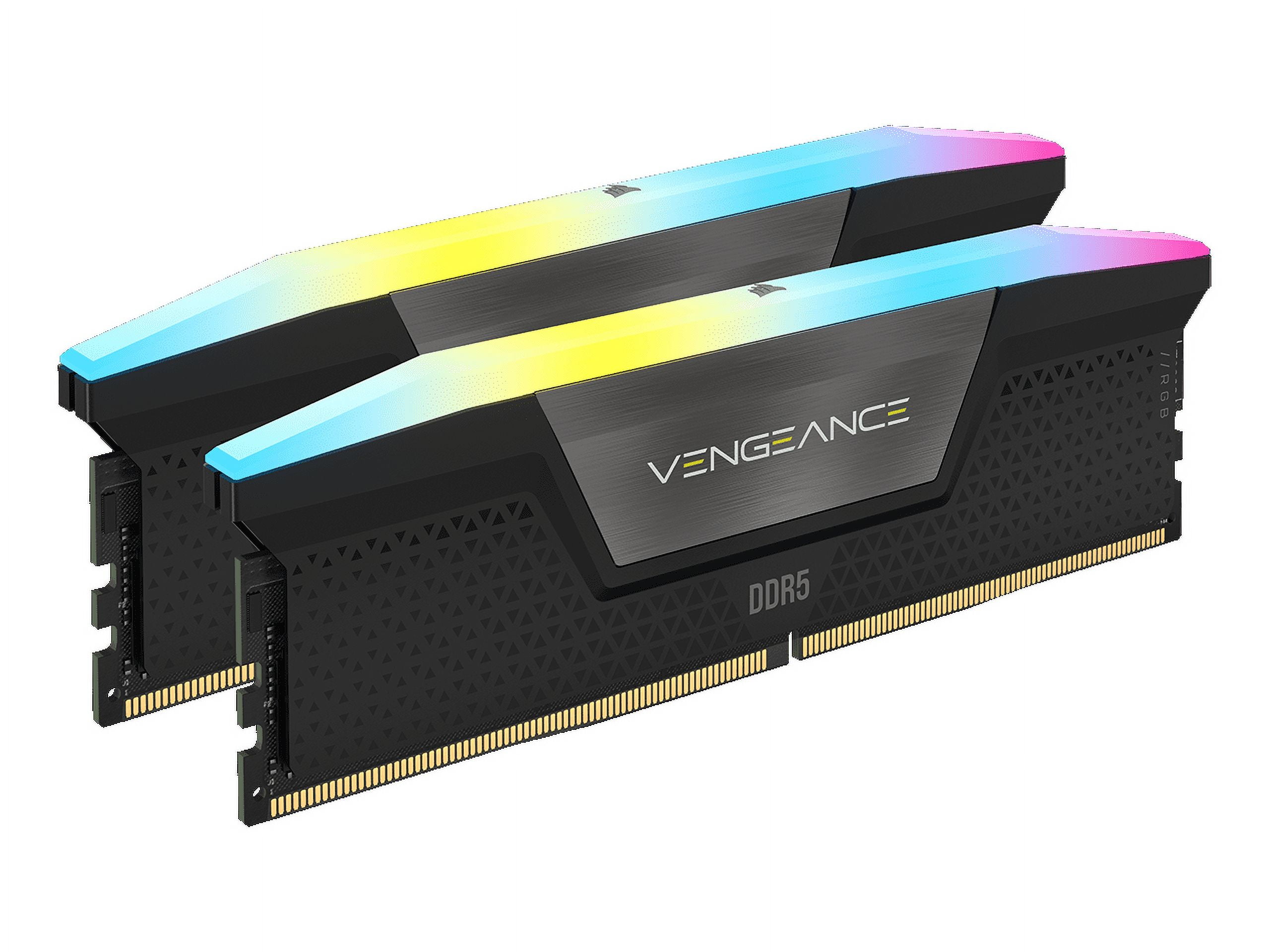 CORSAIR Vengeance RGB 32GB (2 x 16GB) 288-Pin PC RAM DDR5 6000 (PC5 48000) Desktop Memory Model CMH32GX5M2B6000C30