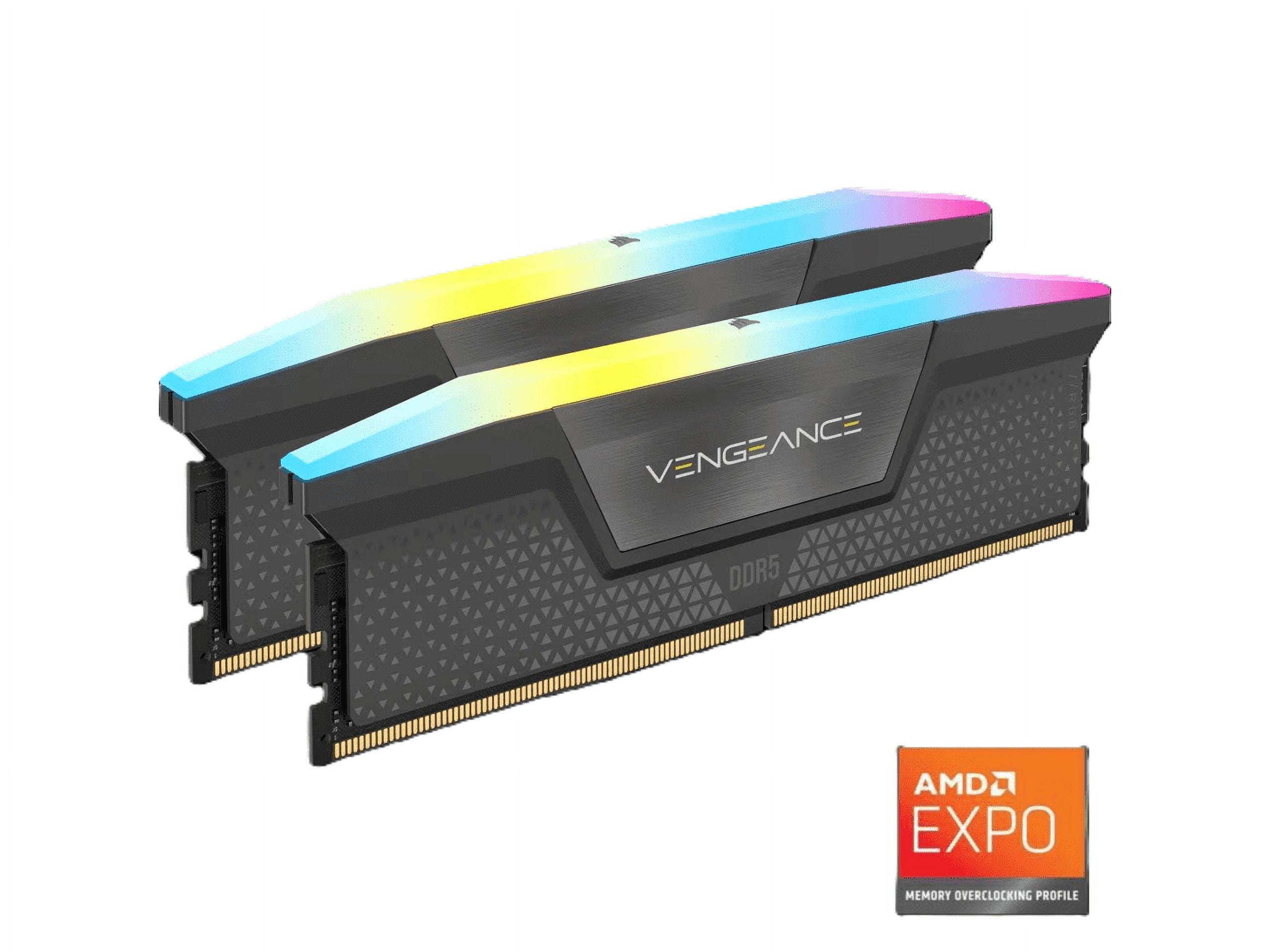 CORSAIR Vengeance RGB 32GB (2 x 16GB) 288-Pin PC RAM DDR5 6000