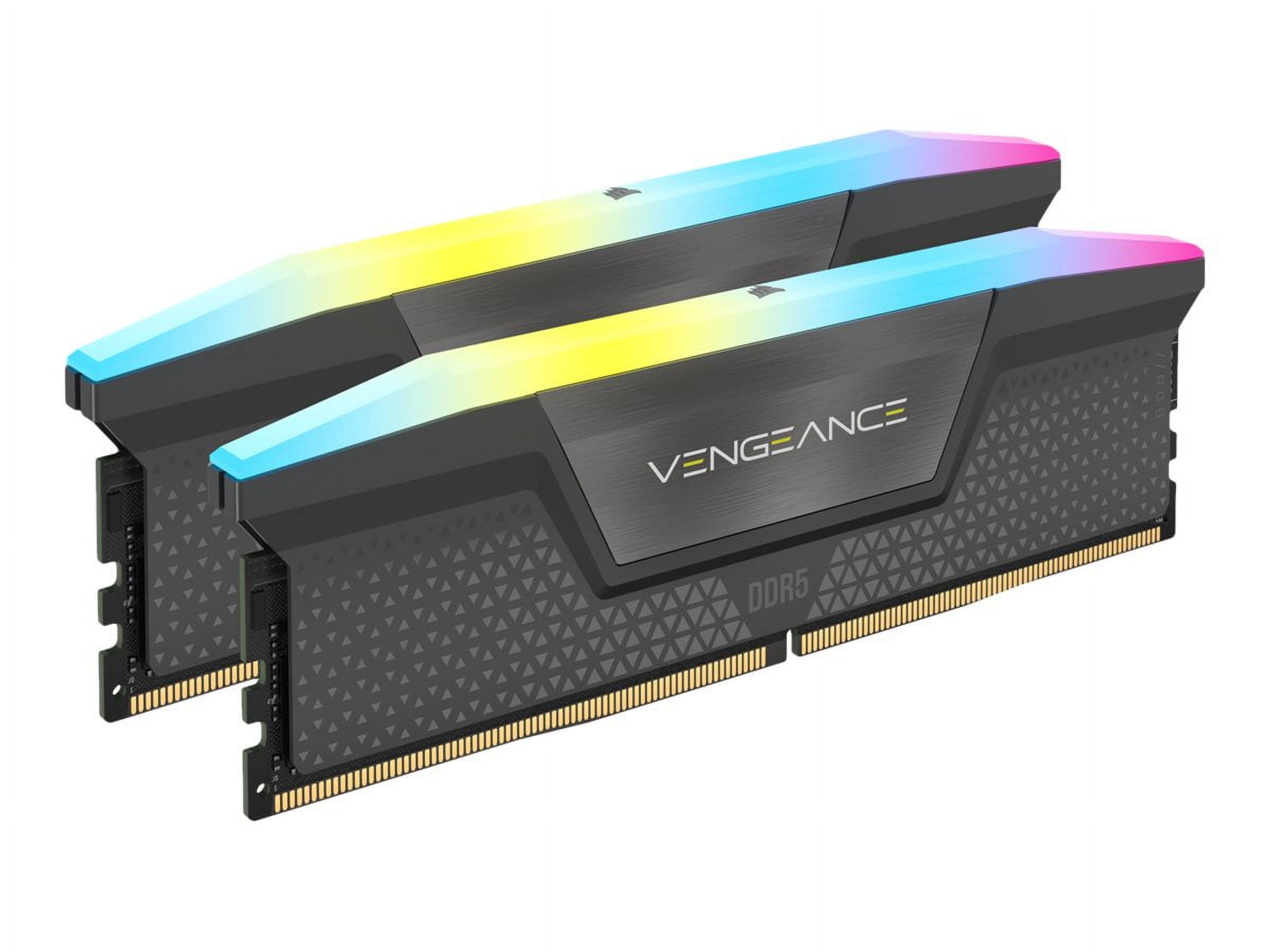 CORSAIR Vengeance RGB 32GB (2 x 16GB) 288-Pin PC RAM DDR5 6400 (PC5 51200) Desktop Memory Model CMH32GX5M2B6400Z30