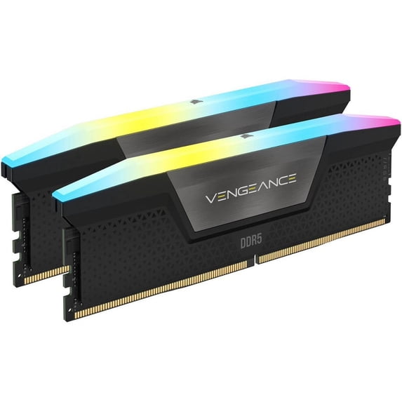 CORSAIR Vengeance RGB 32GB (2 x 16GB) 288-Pin PC RAM DDR5 6400 (PC5 51200) Desktop Memory Model CMH32GX5M2N6400C36