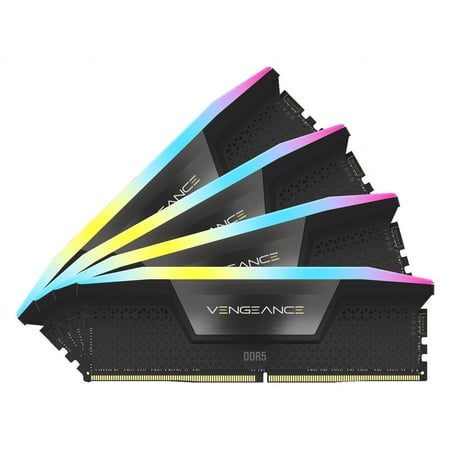 CORSAIR Vengeance RGB 64GB (4 x 16GB) 288-Pin PC RAM DDR5 5600 (PC5 44800) Desktop Memory Model CMH64GX5M4B5600C36