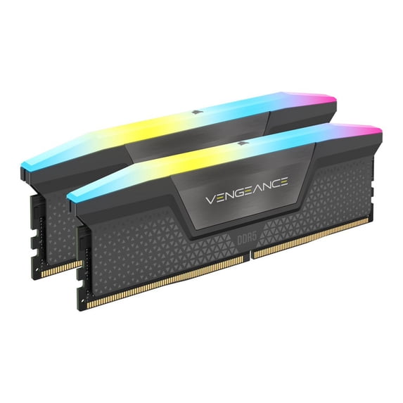 CORSAIR Vengeance RGB 96GB (2 x 48GB) 288-Pin PC RAM DDR5 6000 (PC5 48000) Desktop Memory Model CMH96GX5M2B6000C30
