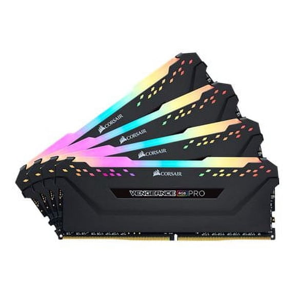CORSAIR Vengeance RGB PRO - DDR4 - kit - 128 GB: 4 x 32 GB - DIMM 288-pin - 3200 MHz / PC4-25600 - CL16 - 1.35 V - unbuffered - non-ECC - black