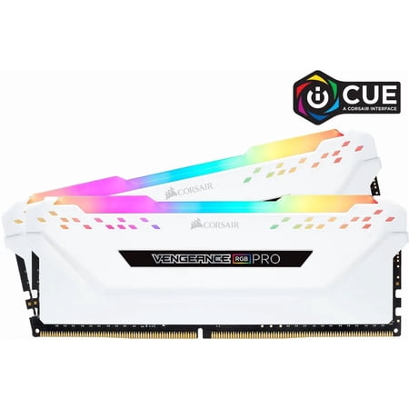 CORSAIR Vengeance RGB Pro 16GB (2 x 8GB) 288-Pin PC RAM DDR4 3200 (PC4 25600) Desktop Memory Model CMW16GX4M2E3200C16W
