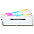 thumbnail image 1 of Corsair Vengeance RGB PRO 32GB (2 x 16GB) DDR4 DRAM 3200MHz C16 Memory Kit, White, 1 of 7