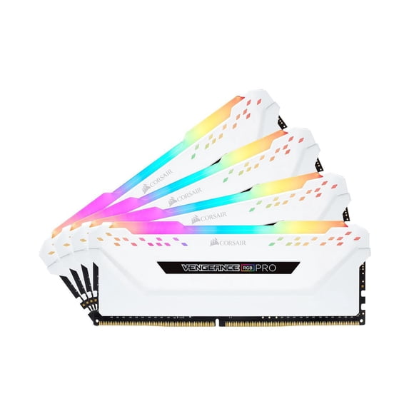 corsair vengeance rgb pro 32gb (4x8gb) ddr4 3600mhz c18 memory kit white