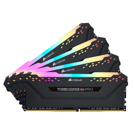 CORSAIR Vengeance RGB Pro 64GB (4 x 16GB) 288-Pin PC RAM DDR4 3200 (PC4 25600) Desktop Memory Model CMW64GX4M4E3200C16