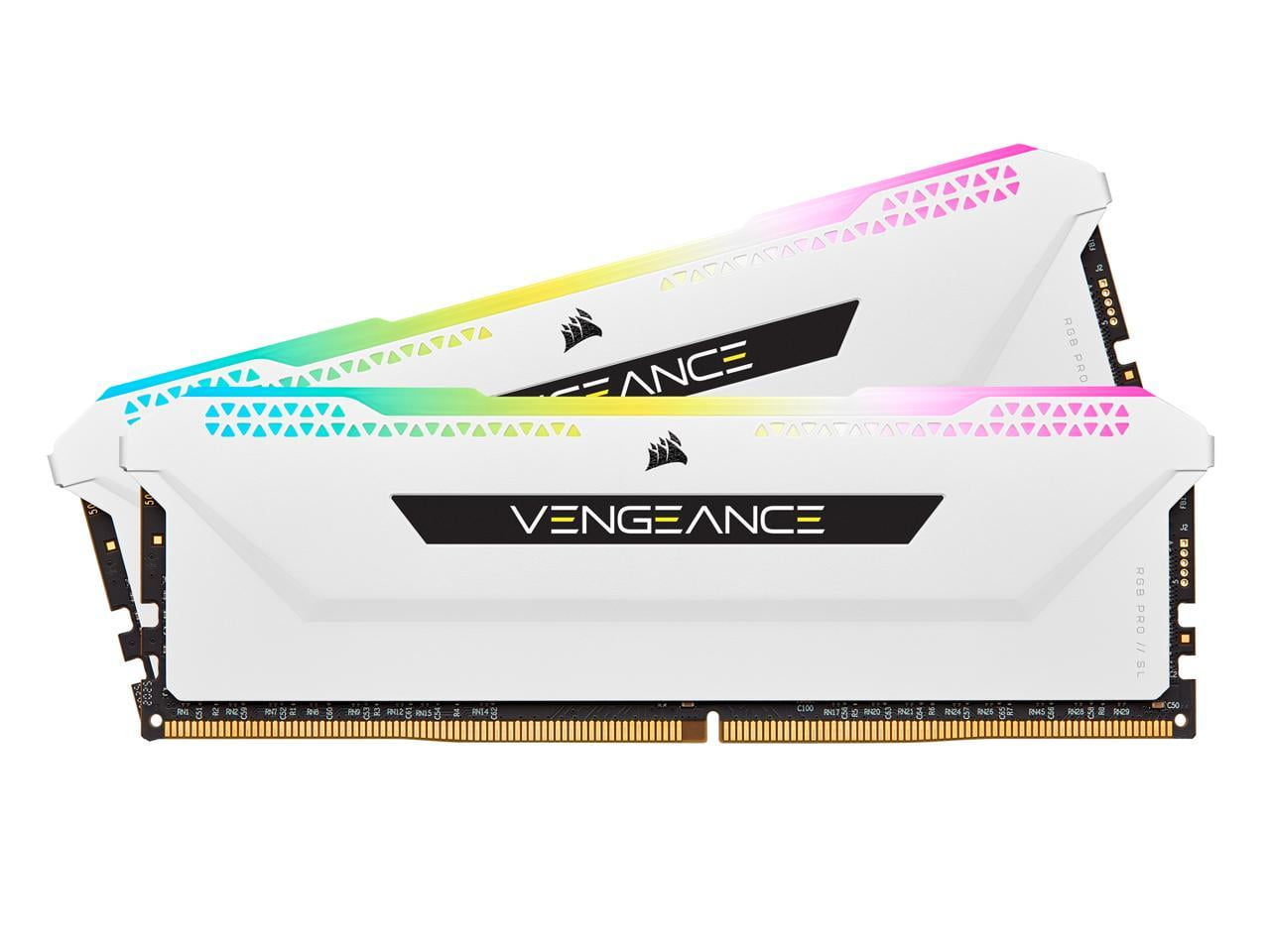 Corsair Vengeance RGB Pro SL 16GB (2 x 8GB) DDR4 DRAM 3200MHz C16 Memory Kit, White