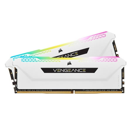 CORSAIR - VENGEANCE RGB PRO SL 32GB (2x16GB) DDR4 3600MHz C18 UDIMM Desktop Memory - White