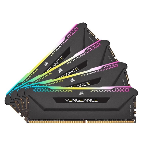 Corsair Vengeance RGB Pro SL 32GB (4x8GB) DDR4 DRAM 3200MHz C16 Memory Kit, Black