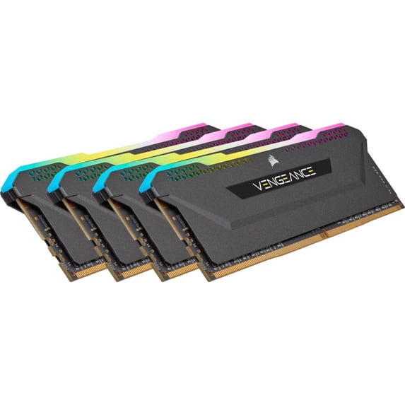 Corsair VENGEANCE RGB PRO SL 64GB (4 x 16GB) DDR4 DRAM 3600MHz C18 Memory Kit - Black